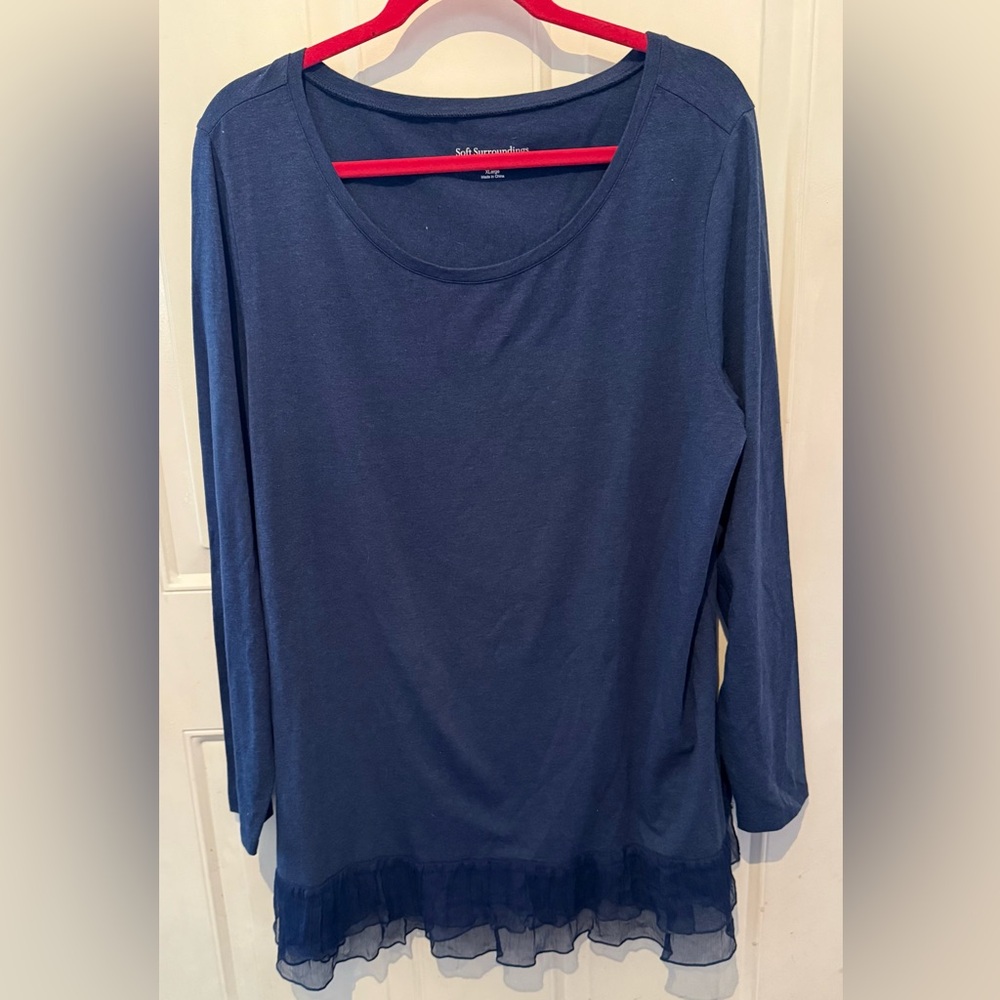 Soft Surroundings Blue Long Sleeve Tunic